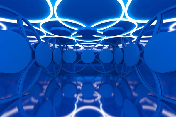 Abstrato parede esfera azul — Fotografia de Stock