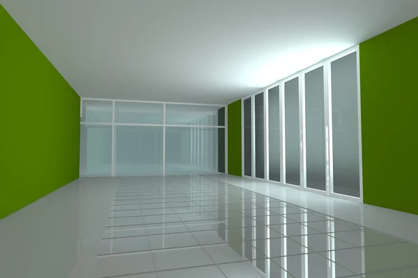 インテリア セミナー ルームの色の壁の空の部屋 — ストック写真