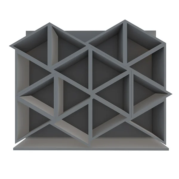Gray triangle shelf — Stock Photo, Image