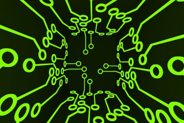 Yeşil modern dijital teknoloji Oda