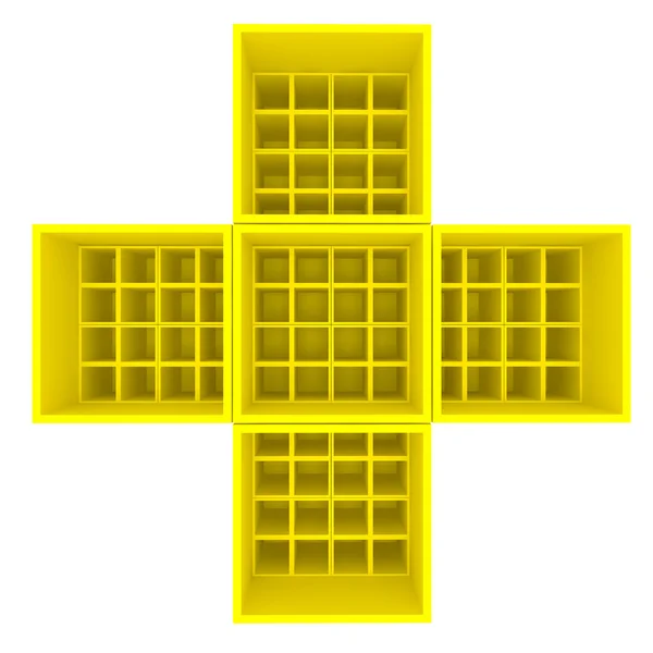Yellow shelf for health — Stock Photo, Image