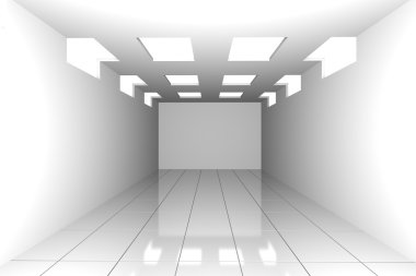 soyut beyaz boş oda