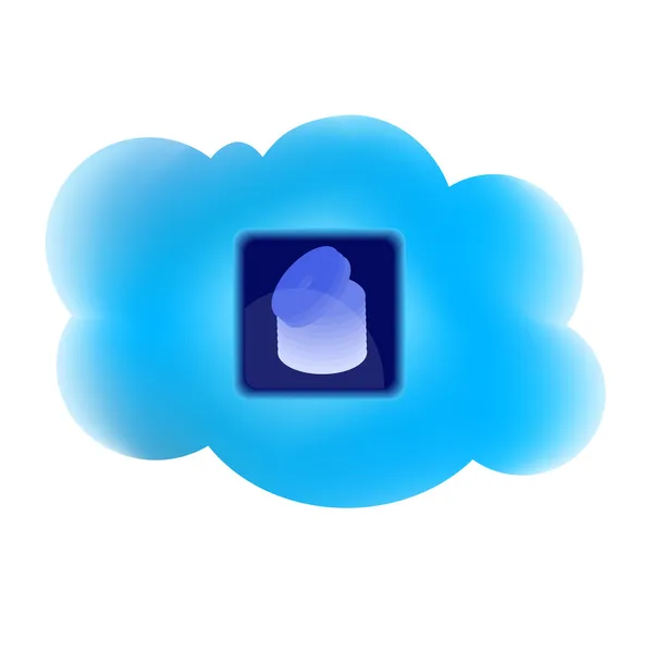 Nuvoloso computer icona dvd — Vettoriale Stock