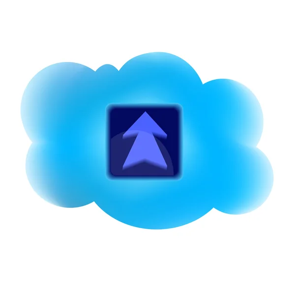 Clouding icono de flecha informática — Archivo Imágenes Vectoriales