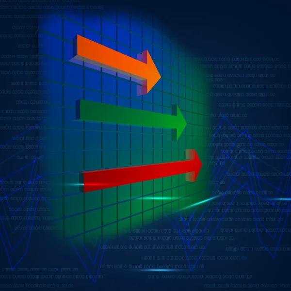 Arrow color on chart — Stock Photo, Image