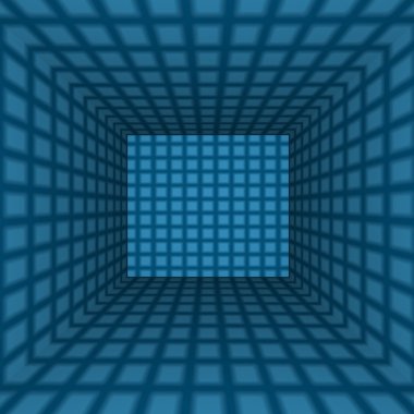 Mavi çini ile boş oda