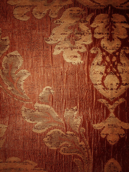 Цветочный узор на текстуре ткани
