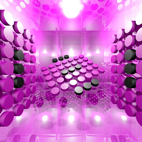 Quarto Interior Digital Rosa — Fotografia de Stock