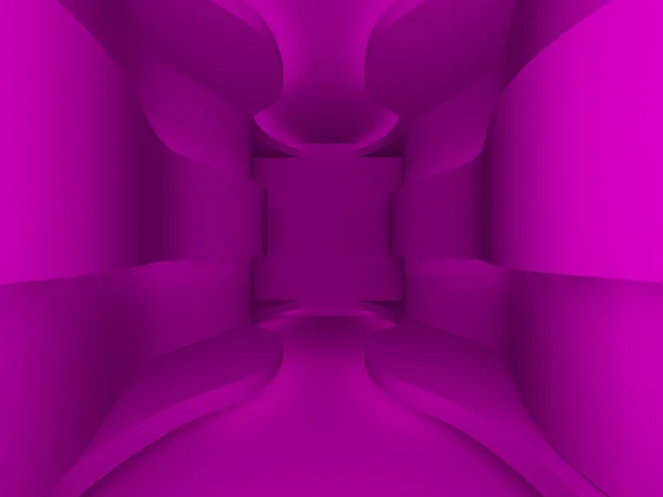 Розовая кривая стены — стоковое фото