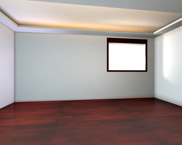 Empty room with wood floor — Stock Photo, Image