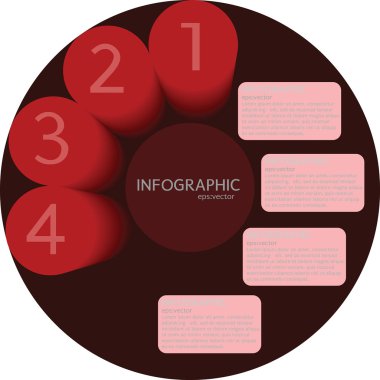kırmızı daire modern iş tasarım şablonu