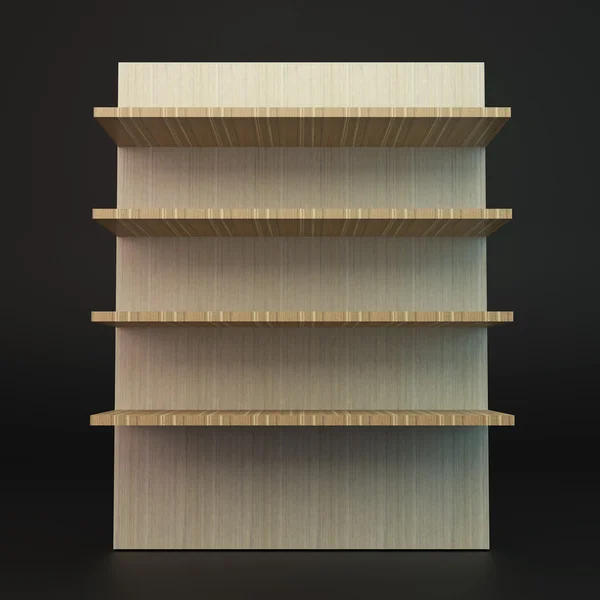 Wooden bookcase — Stockfoto