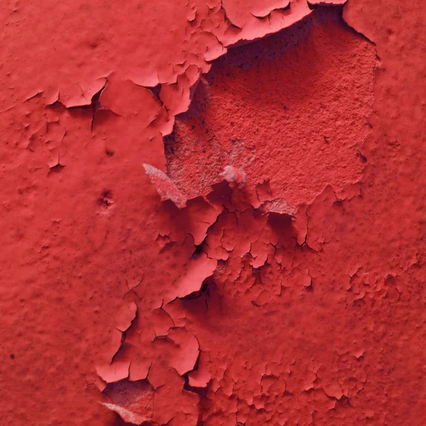 Eski kırık kırmızı boya — Stok fotoğraf
