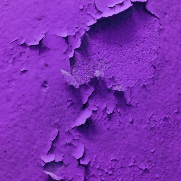 Old cracked violet paint — Stock Photo, Image