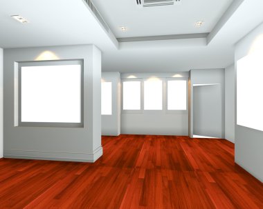 boş oda içi beyaz canvas