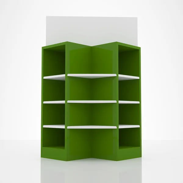 Color green shelf design — Stock Photo, Image