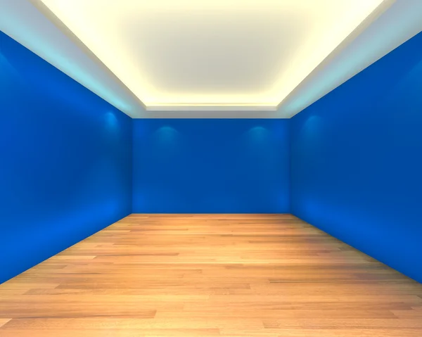 Empty room blue wall — Stock Photo, Image