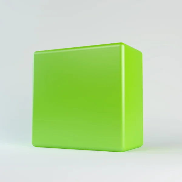 Green cube — Stock Photo, Image