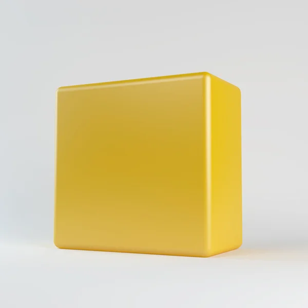 Желтый куб — стоковое фото