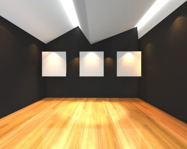 Siyah duvar beyaz canvas