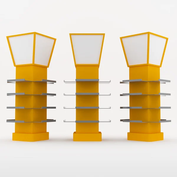 Color yellow shelves design — Stock Photo, Image