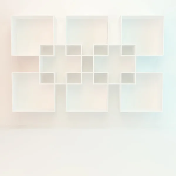 Scaffale libro bianco — Foto Stock