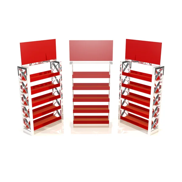 Red shelves truss — Stock Photo, Image
