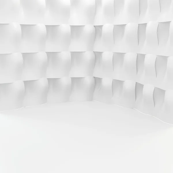 Weiße Wellenwand — Stockfoto