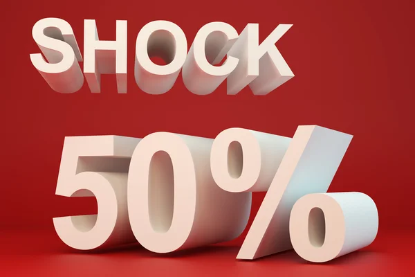 Chock 50 procent — Stockfoto