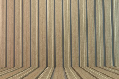 Meşe tone ahşap tahta duvar ve zemin