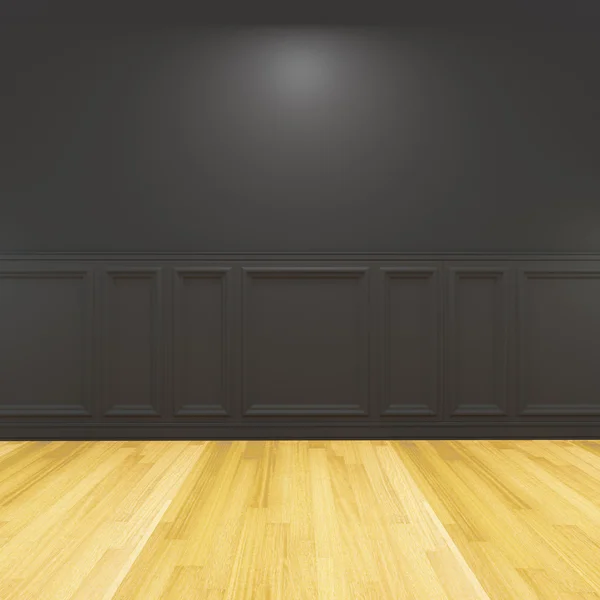 Empty room black decorated — Stock Photo, Image