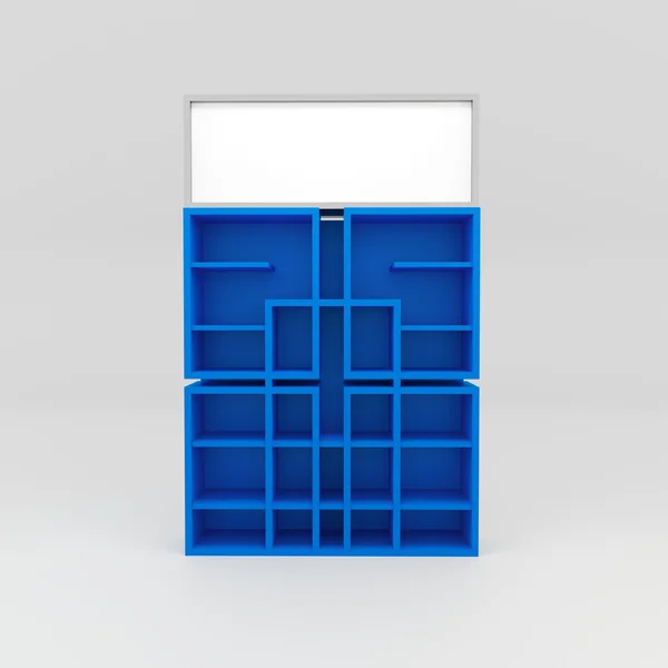 Blue shelves — Stock Photo, Image