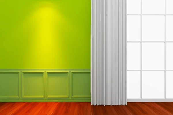 실내 녹색 벽 — 스톡 사진