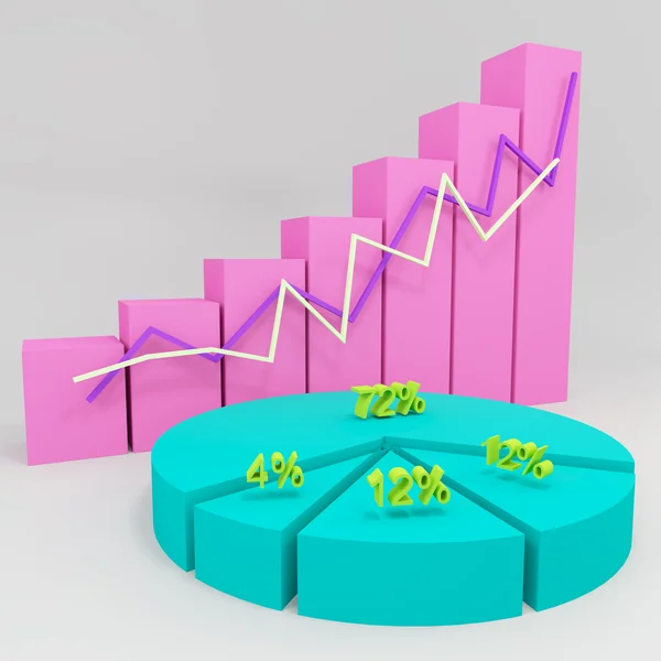 3d business chart — Stock Photo, Image