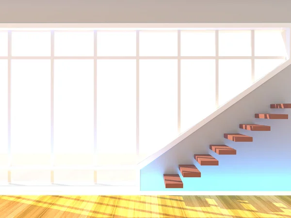 Лестница с Windows — стоковое фото