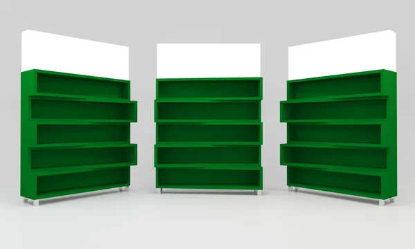 Zielony półki — Zdjęcie stockowe
