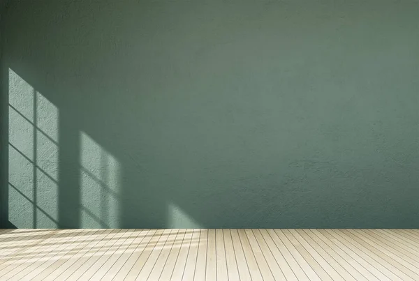 Domácí Interiér Mokup Prázdnou Místností Barevné Stěny Zdobené Dřevěnou Podlahou — Stock fotografie