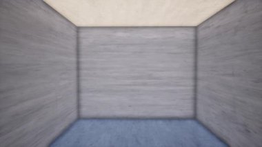 Soyut mimari arka plan. Beton minimalist bir iç mekanda uçmak