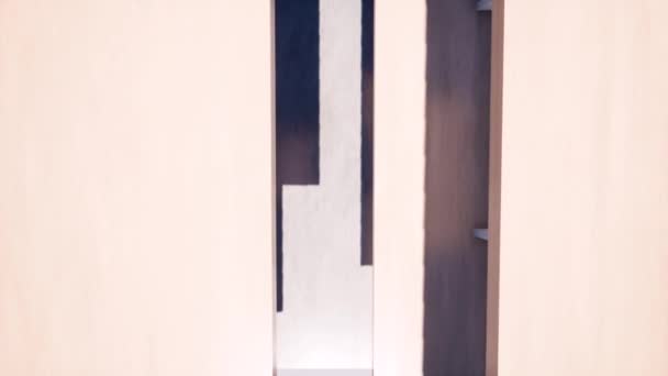Contexte Architectural Abstrait Voler Sur Intérieur Minimaliste Béton — Video
