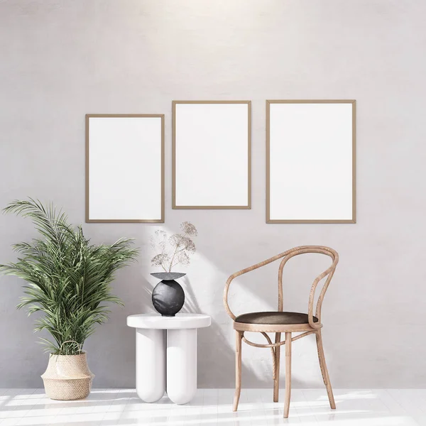 Furniture Fixture Neutral Tones Minimal Wood Texture Sunlight Window Create — Fotografia de Stock