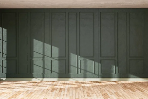 Home Innenmockup Mit Leeren Raum Farbe Wand Und Mit Holzböden — Stockfoto