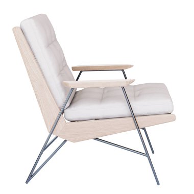 3d Furniture Modern Chair isolated on a white background, Decoration Design for living., 3D Rendering