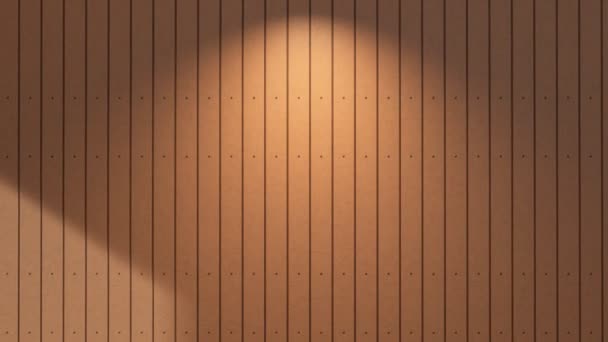 Empty Wooden Wall Textured Background Slide Wall Animation Rendering — Vídeos de Stock
