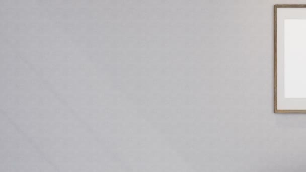 Современный Интерьер Скандинавской Квартиры Мебели Светильников Гостиной Нейтральными Тонами Мебели — стоковое видео