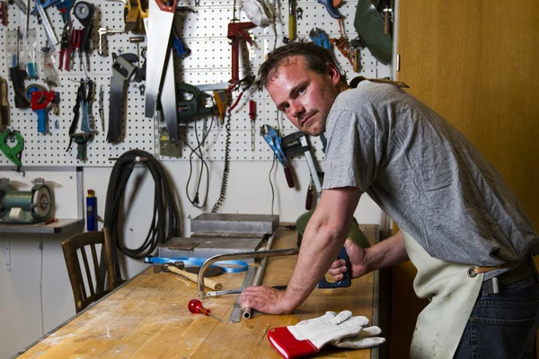 Metalen werknemer — Stockfoto