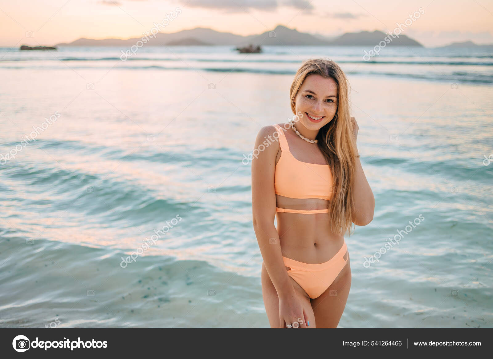 Stylish Teenage Girl in Bikini at the Beach, AI Art Generator