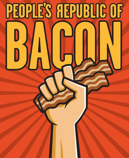 Peoples Republic of Bacon — Stock Vector