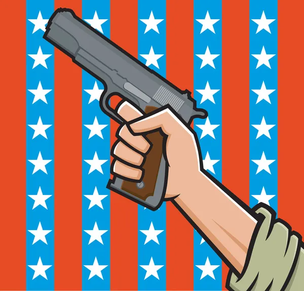 Pistola americana — Vettoriale Stock