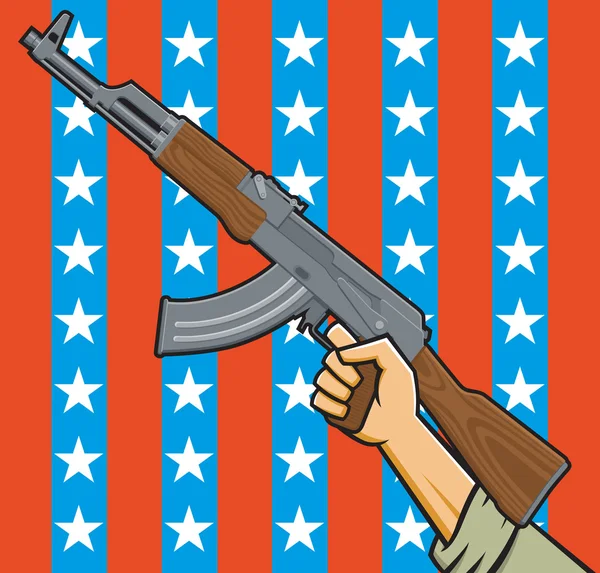 Amerikanisches Sturmgewehr — Stockvektor