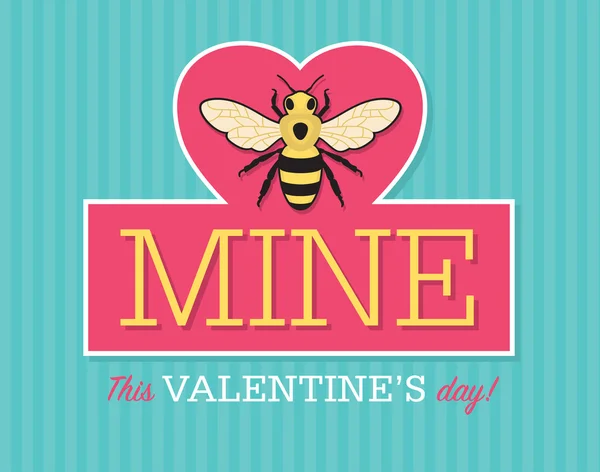 Soyez le mien Valentine Emblem — Image vectorielle